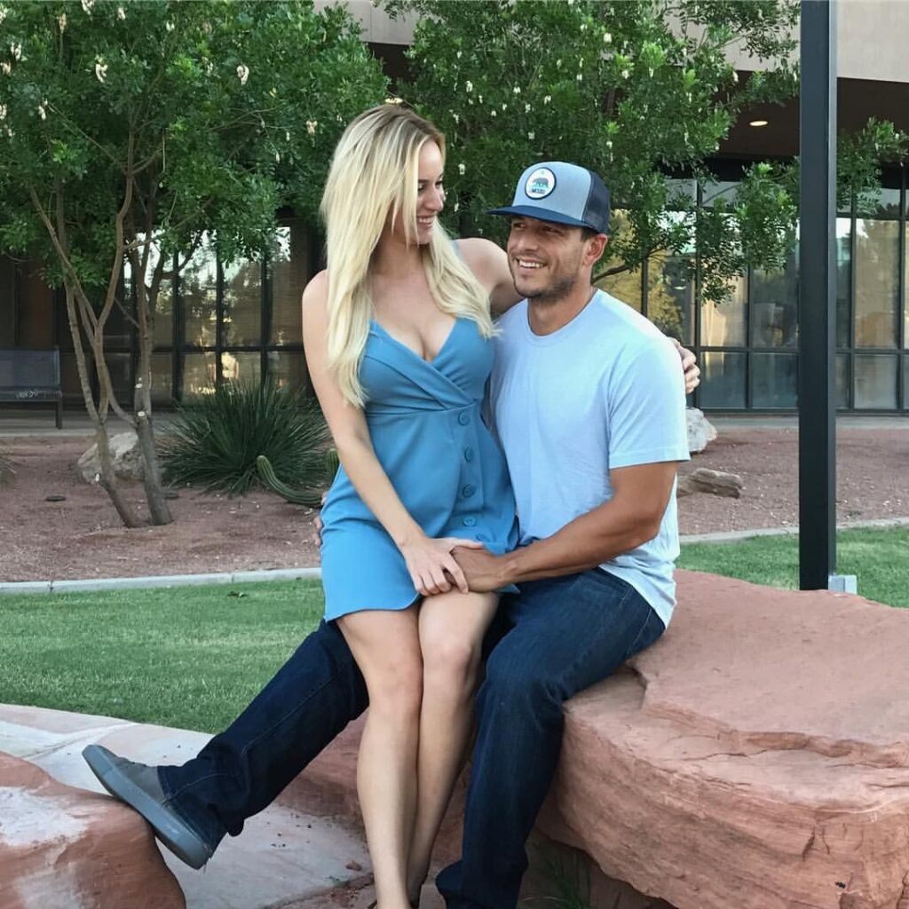 Paige Spiranac and Steven Tinoco