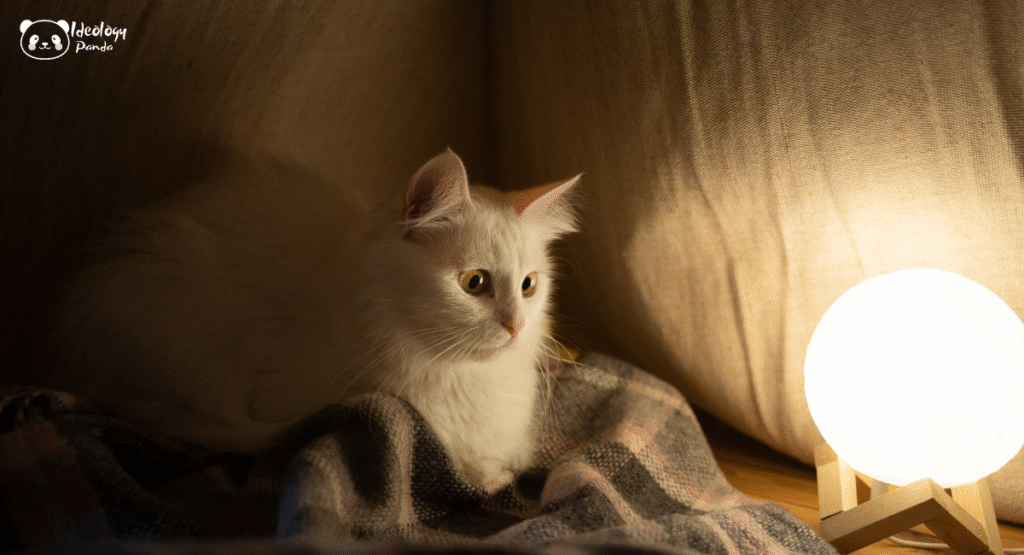 cat pooping on bed